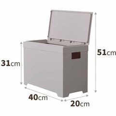 【新品】天馬 シンプルダストボックス ワイドオープン 20L グレー シンク下 収納 キッチン 分別 山崎実業
の画像