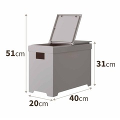 【新品】天馬 シンプルダストボックス ハーフオープン 20L グレー シンク下 収納  キッチン 分別 山崎実業の画像