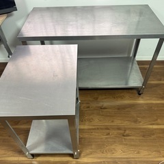 【テンポスオリジナル】ステンレス作業台 2台セット