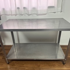 【テンポスオリジナル】ステンレス作業台 2台セットの画像