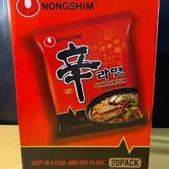 T231/賞味期限2025/11/9　農心 辛ラーメン 20袋入り　韓国大人気ラーメン　クセになる辛さ　卵やチーズのトッピングがおすすめですの画像