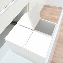 【新品】天馬 シンプルダストボックス ハーフオープン 20L ホワイト シンク下 収納 キッチン 分別 山崎実業の画像