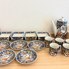 古伊万里　伊万里焼　有田焼　カップ&ソーサー　急須付き