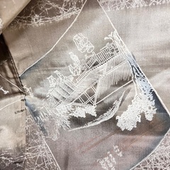 男性用 着物 羽織 細かい地紋 霰模様の画像