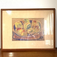 静物画 水彩画 桃 もも すもも 梅？