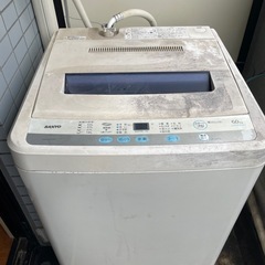 洗濯機　SANYO製6.0kgクラス　屋外使用
