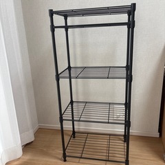 【受け渡し予定者有り】黒マット　スチールラック