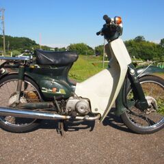 緑カブC50ハンドル綺麗始動OK♪車実働50cc 原付 富山、石川、金沢の画像