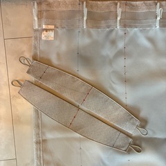 unico グレー　カーテン　約100×170cm タッセル二つ付の画像