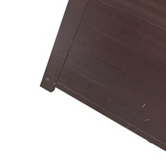 GREEN LIFE 屋外収納庫 ブラウン ベンチ収納の画像