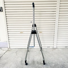 折りたたみ 高さ伸縮型パイプハンガー ハンガーラック ワードローブ 物干しの画像
