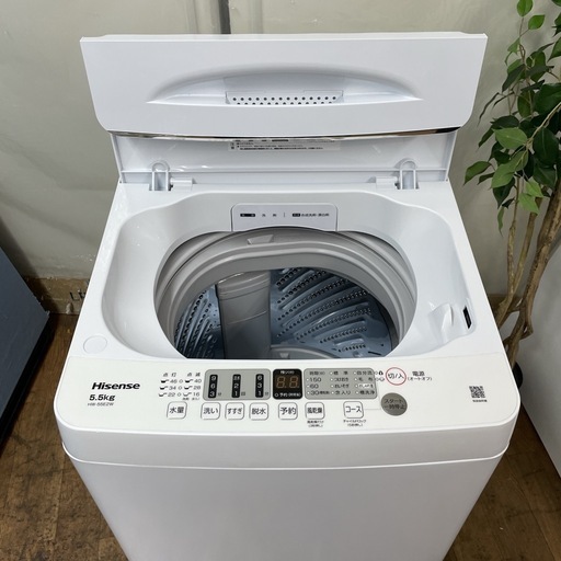 R533 ☀️ ジモティー限定特別価格！ 2024年製の高年式♪ Hisense 洗濯機 （洗濯5.5㎏) HW-55E2W ⭐ 動作