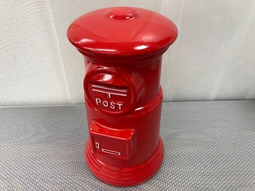 お売りします】 非売品ポスト貯金箱特大300特大郵便ポスト型貯金