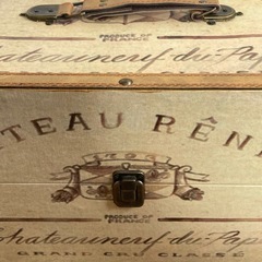 ヴィンテージ風トランク(木製)  ★ワインケース chateau renier★の画像