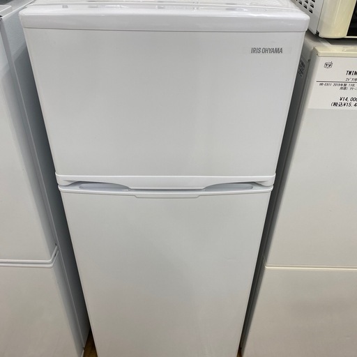 2ドア冷蔵庫　IRIS OHYAMA IRSD-128-W 2022年製　【トレファク東大阪店】