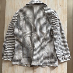 ストライプ　ジャケット七分袖　Sサイズの画像