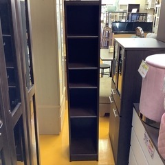 【リサイクルサービス八光】幅２９㎝　5段　隙間収納ラック　ブラウン