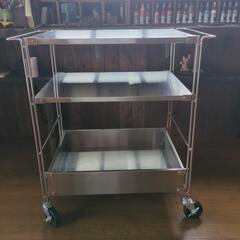 決まりました　無印良品 ステンレスユニットシェルフ　ワゴン　ラッ...