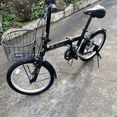 名古屋愛知県発送不可引き渡し限定折りたたみ自転車20インチ黒美品