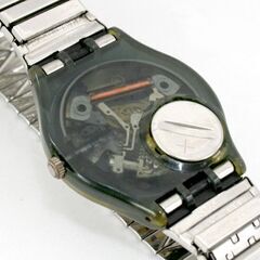 希少 動作品 SWATCH CAMPANA クオーツ式腕時計 GM119 24時間時計 AG 1993 メタルブレス 25年6月電池交換 札幌市 清田区 平岡の画像