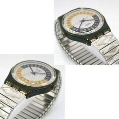 希少 動作品 SWATCH CAMPANA クオーツ式腕時計 GM119 24時間時計 AG 1993 メタルブレス 25年6月電池交換 札幌市 清田区 平岡の画像