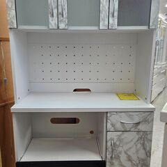 システムキッチンボード　ホワイト×大理石風　幅(W)895mm ...
