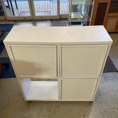 T2506-323 収納棚 ホワイト キズ汚れありの画像