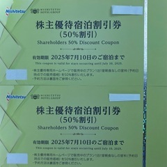 西鉄ホテル 50%割引券 2枚②