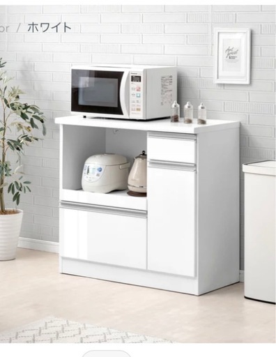 【美品】キッチンカウンター　レンジ台　スライドレール