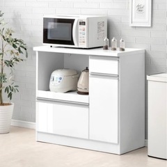 【美品】キッチンカウンター　レンジ台　スライドレールの画像