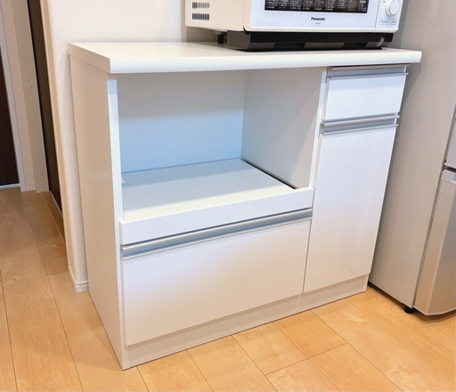 【美品】キッチンカウンター　レンジ台　スライドレール
