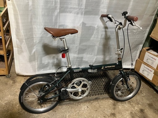 値下げしました！【キャプテンスタッグ 軽量折りたたみ自転車 16インチ】すぐお乗り頂けます！整備済！一部地域送料無料！