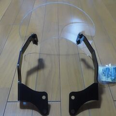 【バイクアクセサリーパーツ】メーターバイザーセット(クリア)＋取り付けキット　KAWASAKI  W230、MEGURO S1 (BJ230A)の画像