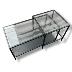 IKEA　VITTSJÖ ヴィットショー ネストテーブル2点セットの画像