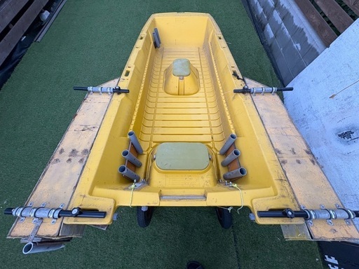 ボートエース、サイドフロート、エンジン、魚探の釣り直行フルセット　状態良好　手渡  このまますぐに釣り行けるフルセットです！