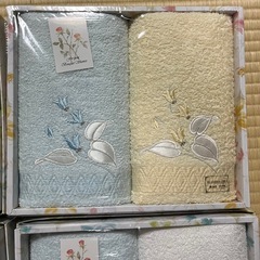 【新品】フェイスタオル｜ギフトタオル｜10枚セット（2枚×5箱）｜綿100%日本製の画像