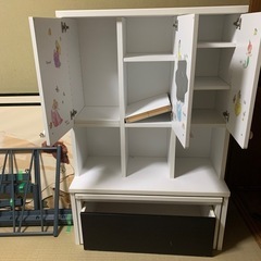 デスク付本棚