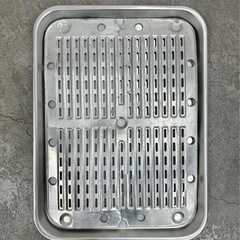 SNT683 中古厨房 業務用 店舗什器 オープン アルミ ラック カート パン 20段 キャスター パンラック トレイ付きの画像