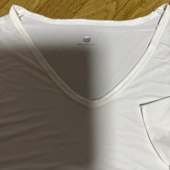 作業服などに　2枚冷感タイプVネックホワイトサイズLの画像