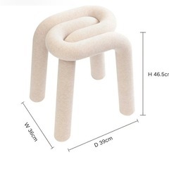 VeroMan ボールドチェア モナ スチール ホワイトの画像