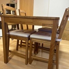 （取引中）ダイニングテーブル5点セット の画像