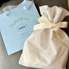 再値下げ！★ジェラートピケ★ 【新品・未使用】おくるみ　タグ付き&巾着袋付き&ラッピング付き！の画像