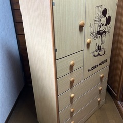 ミッキーマウス整理タンスの画像