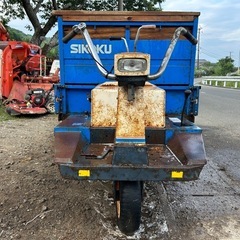 アテックス　運搬車 5馬力 積載量 500kg 3輪　SE370　運搬機　農業　運搬　パワーカート　ガソリン　三方開　デフロック　宮崎　動画ありの画像