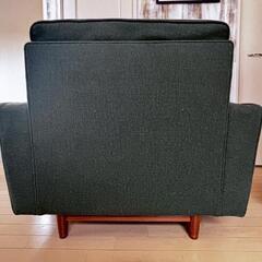 条件付き無料 美品 1人掛けソファー　グリーン　北欧　インテリアの画像