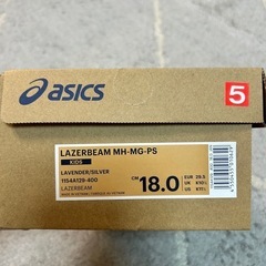 アシックス　asics スニーカー　新品　レーザービーム　運動靴　女の子　キッズ　運動会　検)瞬足　シューズ　学校　運動場　かけっこ　18cm
の画像