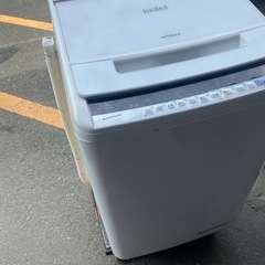 NO B382 🌈福岡市内配送設置無料✨🌈洗濯機 日立 2〜3人分 8.0kg コンパクト 部屋干し 設置配送料込み BW-V80C-W  2019年の画像
