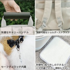 【Pettena】ペットキャリーリュック☆犬猫兼用の画像