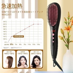 POLENTAT ストレートブラシ 220℃ 静電気防止対応の画像