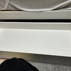 セミダブルベット マットレス付き  収納アリ ホワイトカラーの画像